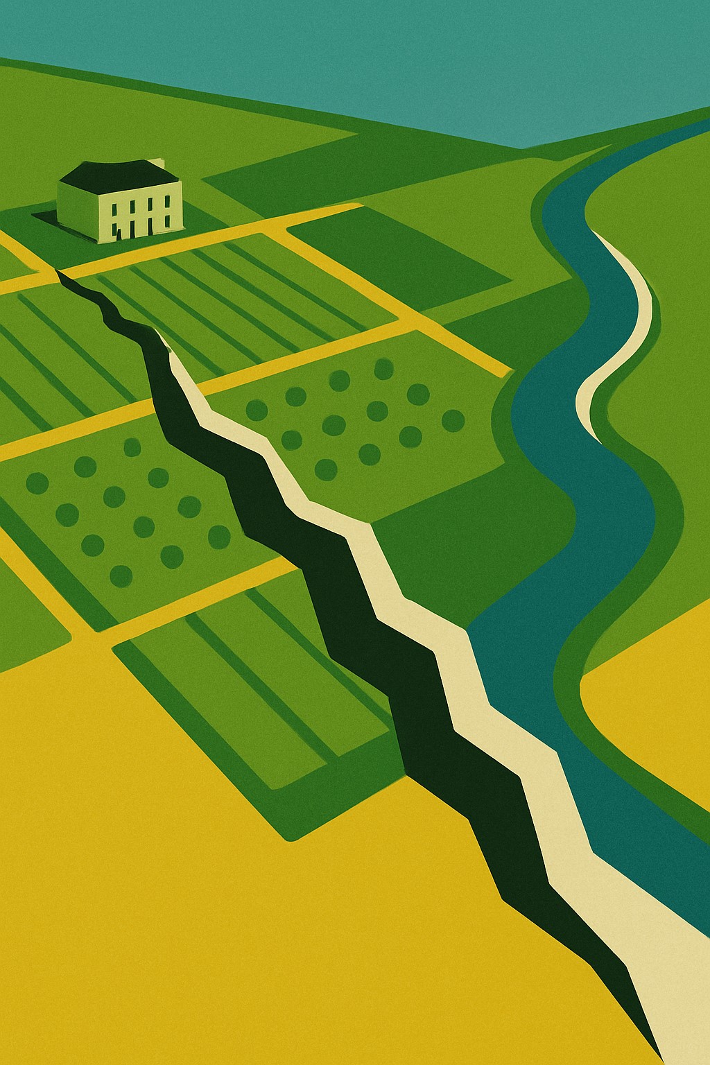 farm and house