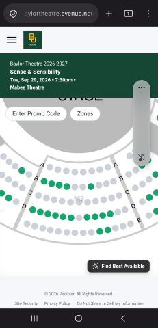 Select your seats (mobile)