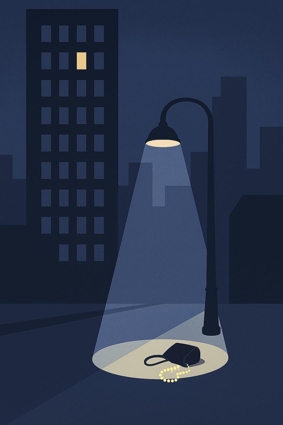 street lamp and purse