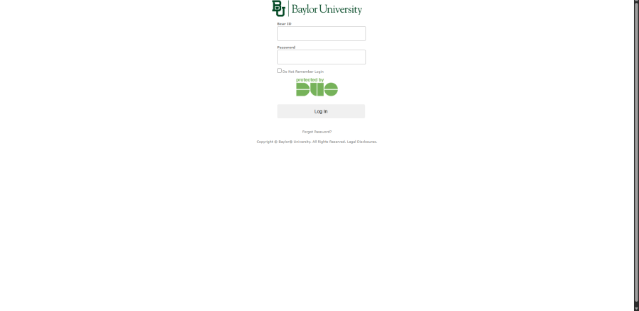 Sign into your Baylor account